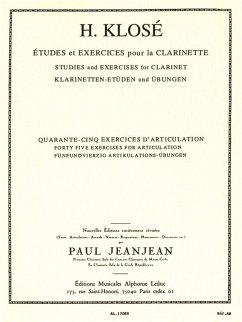 Cover 45 exercices d'articulation pour clarinette