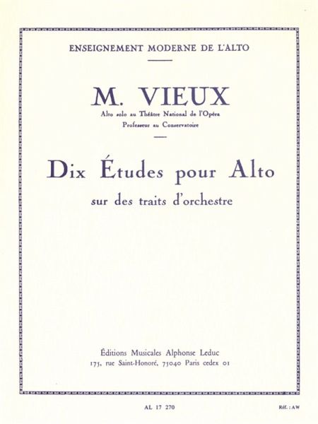 10 études pour alto