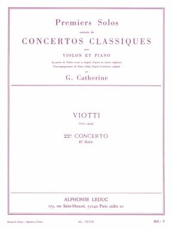 Cover 1. SOLO DE CONCERTO NO.22 POUR VIOLON ET PIANO CATHERINE, GEORGES, ED