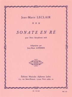 Cover Sonate re majeur pour 2 saxophones altos seuls