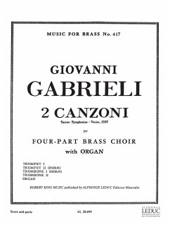 Cover 2 canzoni septimi toni for 2 trumpets, 2 trombones and organ score and parts