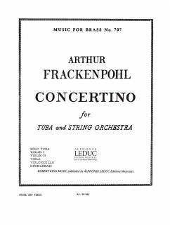 Concertino for tuba and string orchestra score and parts (tuba and strings 1-1-1-1-1)