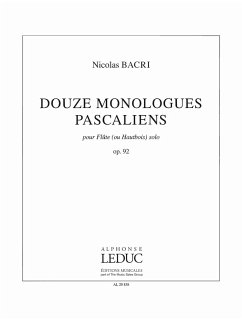 Cover 12 Monologues Pascaliens op.92 pour flute ou hautbois solo