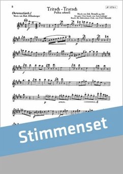 Cover Strauß, Johann / Herold, Curt Tritsch-Tratsch-Polka Akkordeonorchester Stimmenset