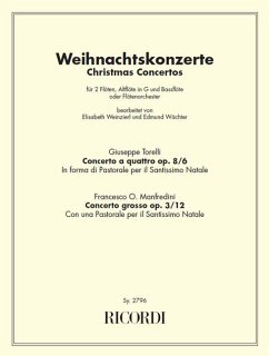 Cover Weihnachtskonzerte für 2 Flöten, Altflöte und Bassflöte Partitur und Stimmen