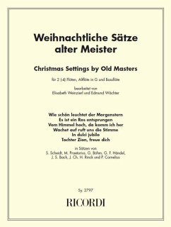 Cover Weihnachtliche Sätze alter Meister für 4 Blockflöten Partitur und Stimmen