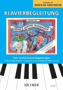 Cover Meine lustige Blockflöte Band 1 für Sopranblockfklöte barocke Griffweise Klavierbegleitung