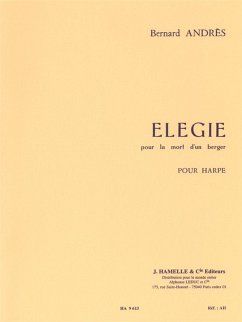 Cover Elegie pour la mort d'un berger pour harpe