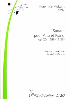 Cover Sonate op.20 für Viola und Klavier