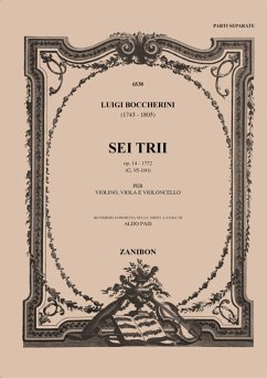 Cover 6 Streichtrios op.14 G.95-100 Stimmen (1772)