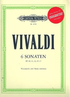 6 Sonaten (+2 CD's) für Violoncello und Bc