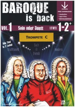 Cover Baroque is back vol.1 (+ Online Audio) für 1-2 Trompeten in C (Klavier ad lib zum Ausdrucken als PDF)