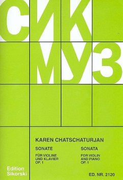 Cover Sonate op.1 für Violine und Klavier