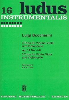 Trios op.14,4-6 für Violine, Viola und Violoncello 3 Stimmen