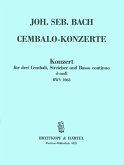 Konzert d-Moll BWV1063 für 3 Cembali und Streicher Partitur