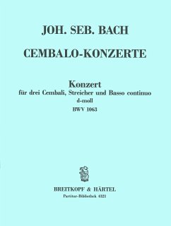 Konzert d-Moll BWV1063 für 3 Cembali und Streicher Partitur