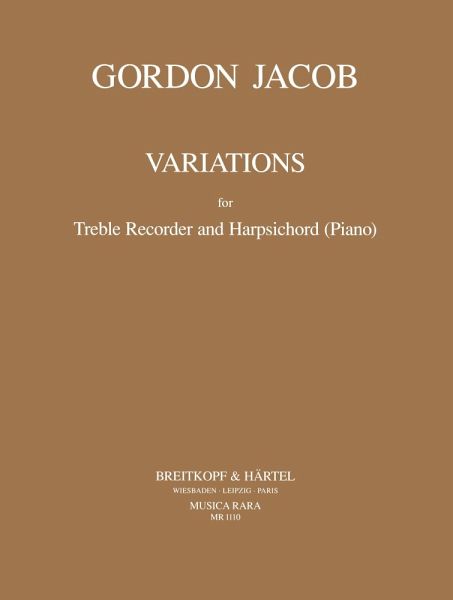 Variations for treble recorder and harpsichord (or piano) Variations for treble recorder and harpsichord (or piano)