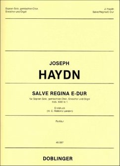 Salve Regina E-Dur Hob.XXIIIb:1 für Sopran, gem Chor, Streicher und Orgel Partitur