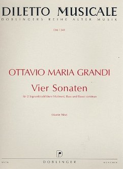 Cover 4 Sonaten für 2 Sopranblockflöten (Violinen) und Bc Nitz, Martin, Ed