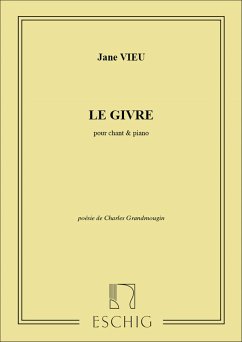 Cover Vieu Jane Le Givre Cht-Piano Vocal and Piano