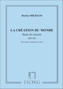 La création du monde op.81b suite de concert en ré pour piano et cordes