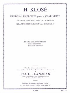 Cover Exercices journaliers pour clarinette