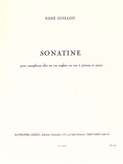 Cover Sonatine pour saxophone alto (cor angl, cor a pistons) et piano