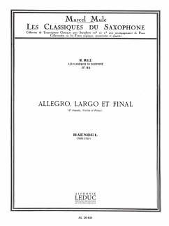 Cover Allegro Largo et Finale de sonate no.3 pour violon et piano pour saxophone alto et piano
