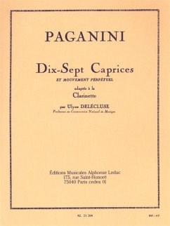 Cover 17 caprices et mouvement perpétuel adaptés a la clarinette