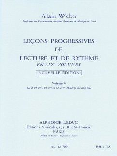 Cover WEBER A. LECONS PROGR.LECTURE ET RYTHME VOL 5:UT 3EME 1ERE 4EME OU MEL.5 CLES S/ACCT