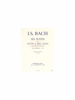 Cover 6 suites vol.2 (nos.4-6) pour flűte ŕ bec alto d'aprčs les suites pour violoncelle