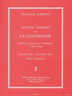 Cover Nouvelle technique de la contrebasse vol.2 methode complete et progressive