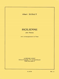 Cover SICILIENNE POUR BASSON AVECA acCOMPAGNEMENT DE PIANO