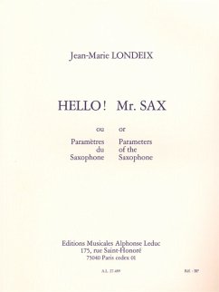 Cover Hello Mr. Sax Parametres du saxophone