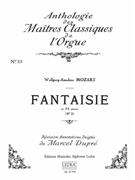 Fantaisie en fa mineur no.2 Anthologie des maitres classiques de l'orgue Fantaisie en fa mineur no.2 Anthologie des maitres classiques de l'orgue