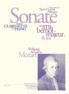 Cover SONATE MI BEMOL MAJEUR KV302 POUR CLARINETTE ET PIANO VEILHAN, JEAN-CLAUDE, ED.