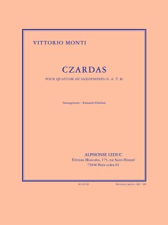 Cover Czardas pour 4 saxophones partition et parties