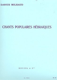 Cover Chants populaires hebraiques pour voix et piano (textes francais)