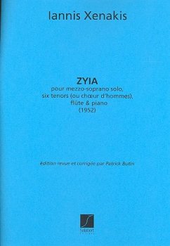 Cover Zyia für Mezzo-Sopran, Männerchor, Flöte und Klavier Klavierauszug mit Flötenstimme