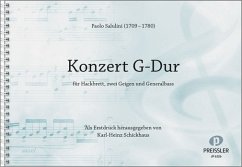 Konzert G-Dur für Hackbrett, 2 Violinen und Bc Partitur und Stimmen
