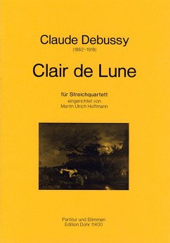 Clair de lune für Streichquartett Partitur und Stimmen