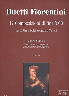 Cover Duetti Fiorentini 12 composizioni di fine 600 per 2 flauti dolci soprani o tenori