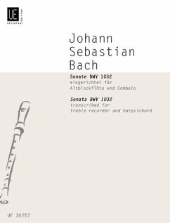 Cover Sonate BWV1032 für Altblockflöte und Cembalo