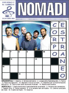 Cover nomadi: Corpo estraneo songbook melody line/lyrics/chords