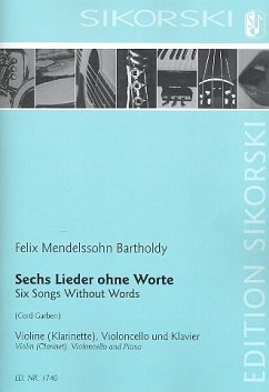 Cover 6 Lieder ohne Worte für Violine (Klarinette), Violoncello und Klavier Stimmen