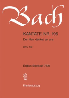 Cover Der Herr denket an uns Kantate Nr.196 BWV196 Partitur