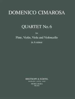 Cover Quartett a-Moll Nr.6 für Flöte, Violine, Viola und Violoncello Stimmen