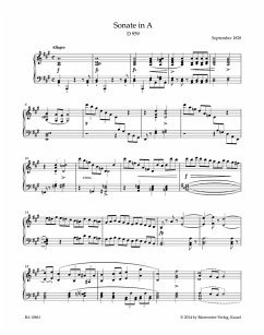 Cover Sonate für Klavier A-Dur D 959