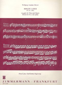 Cover Sonate A-Dur KV331 für Klavier für Flöte und Gitarre