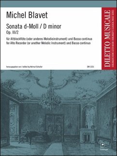 Cover Sonate d-Moll op.3,2 für Altblockflöte und Bc